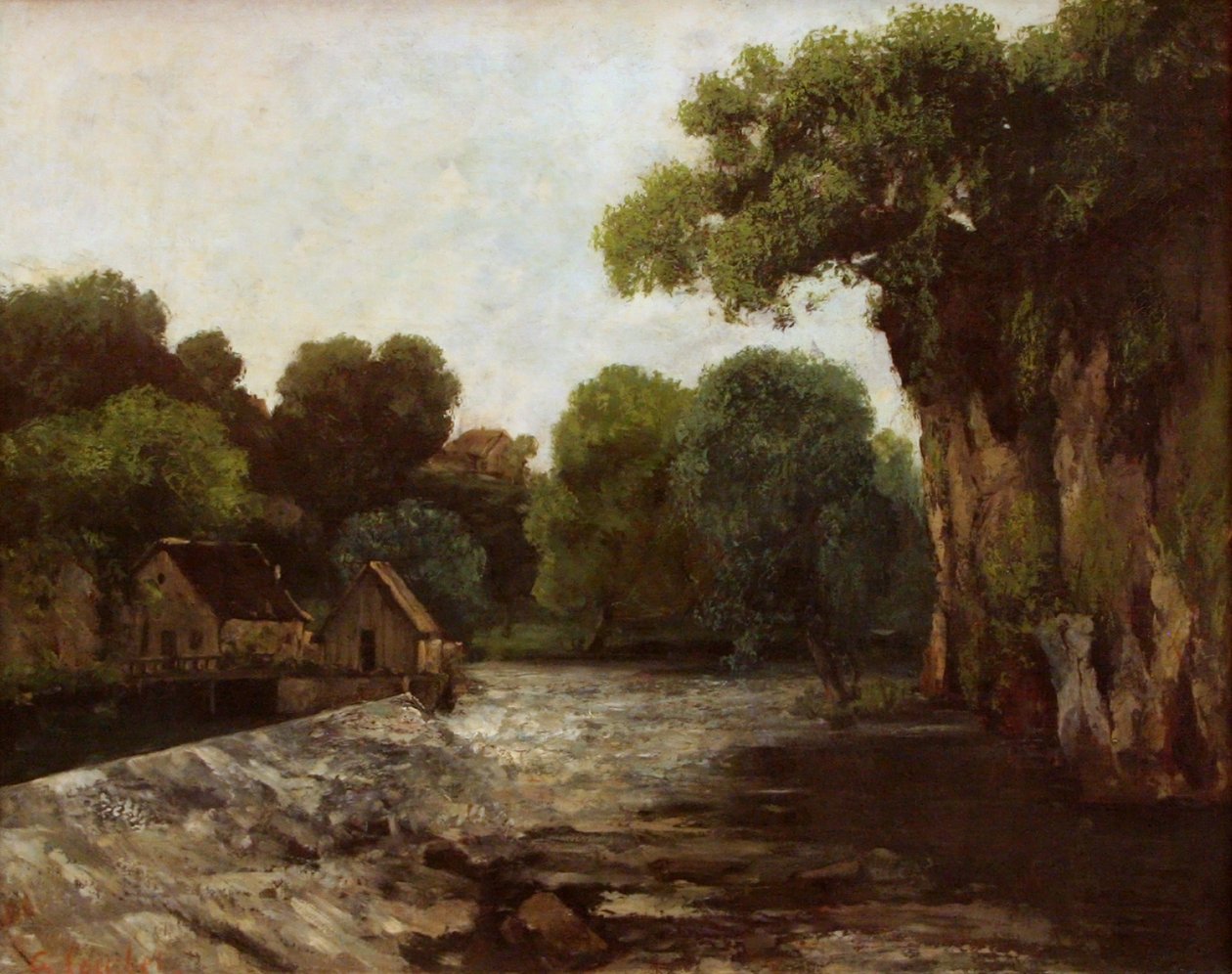 Jaz młyński autorstwa Gustave Courbet