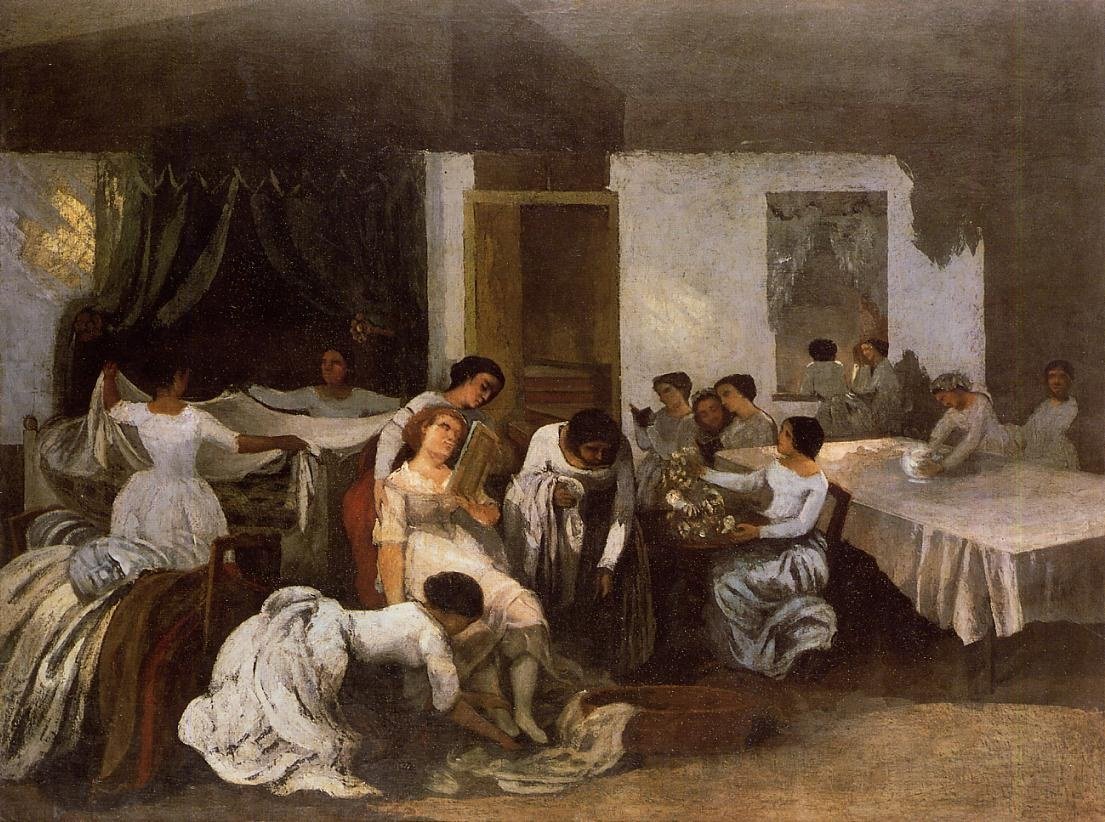 Ubieranie Panny Młodej autorstwa Gustave Courbet