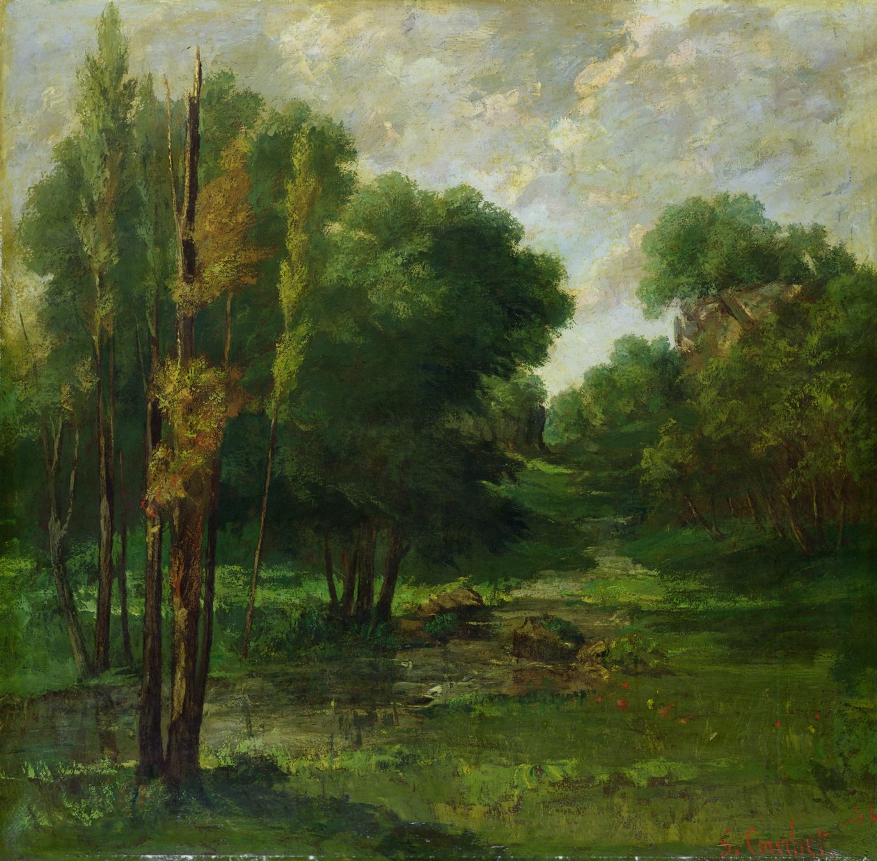 Krajobraz leśny, 1864 autorstwa Gustave Courbet