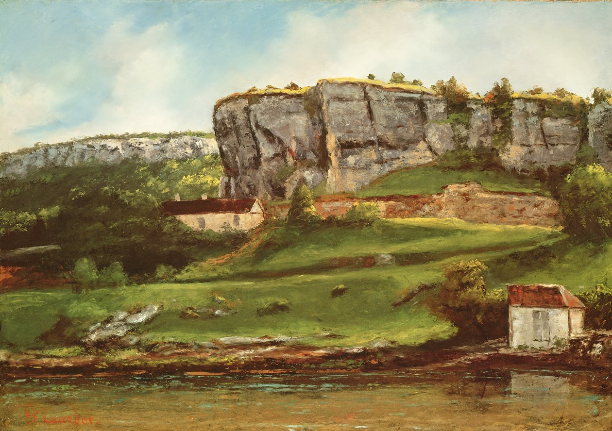 Krajobraz prawdopodobnie z regionu Creux-Billard w Jurze autorstwa Gustave Courbet