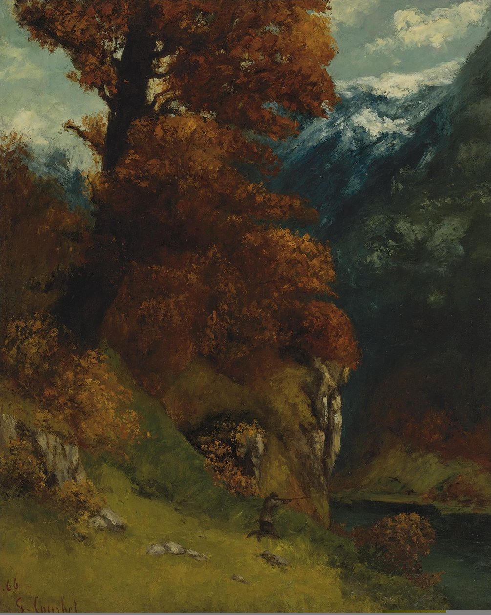 Łowca autorstwa Gustave Courbet