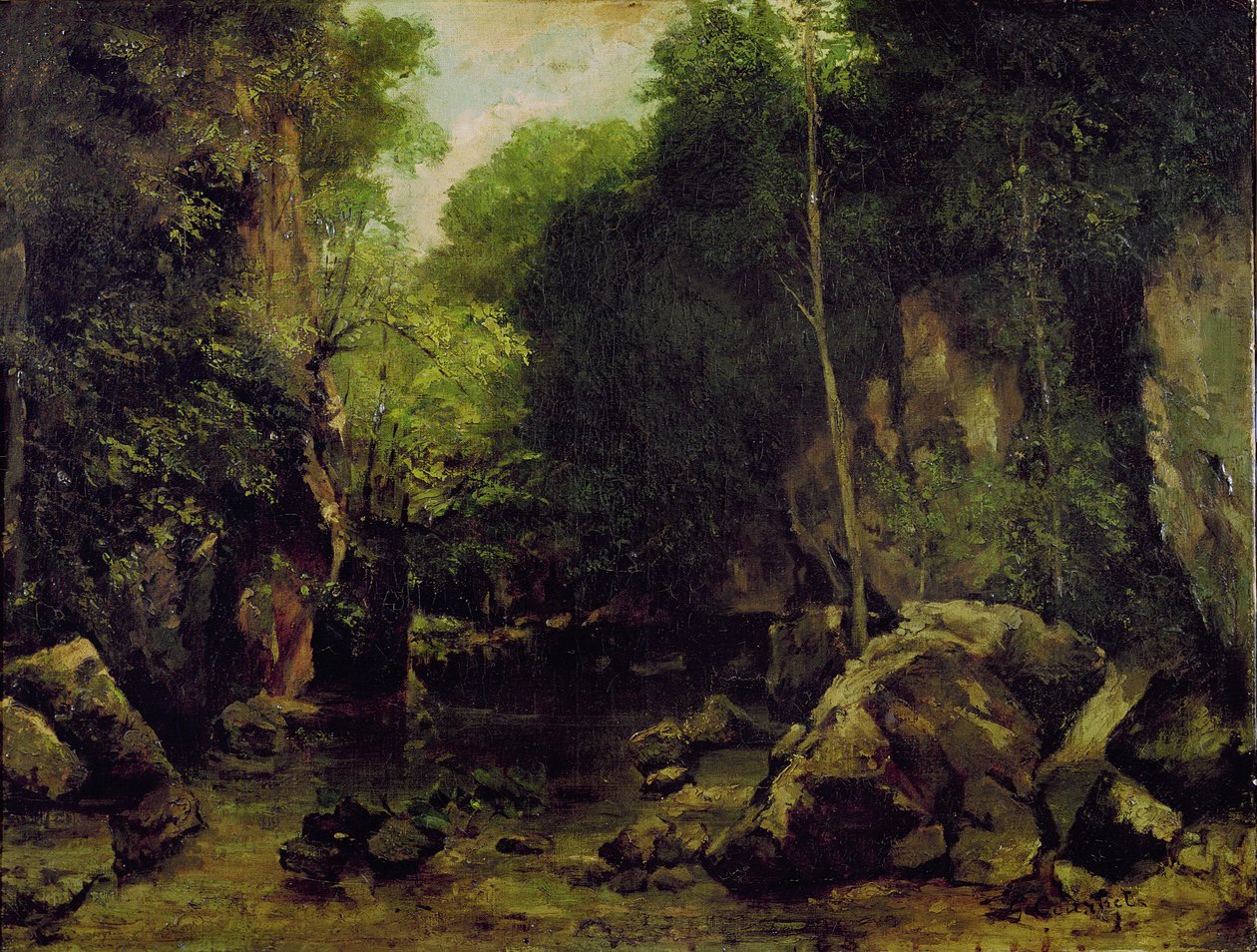 Czarna Studnia, Doubs autorstwa Gustave Courbet