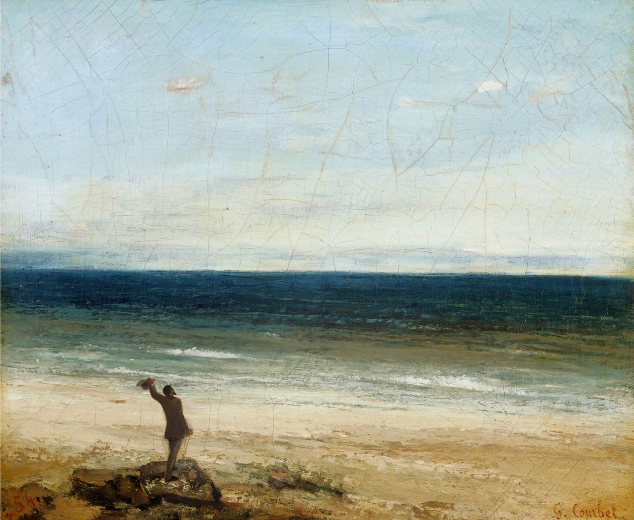 Wybrzeże w Palavas autorstwa Gustave Courbet