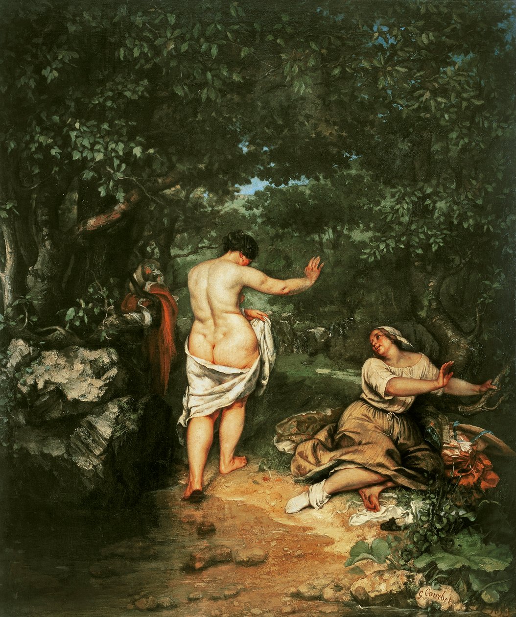 Kąpiący się, 1853 autorstwa Gustave Courbet