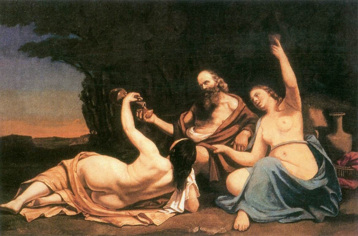 Lot i jego córki autorstwa Gustave Courbet
