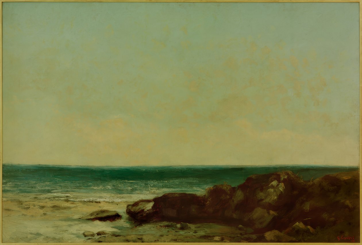 Wybrzeże morskie (Morze Śródziemne) autorstwa Gustave Courbet