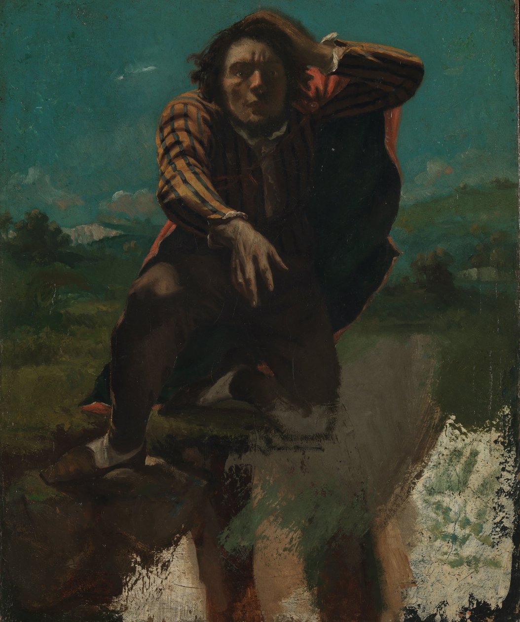 Na krawędzi klifu autorstwa Gustave Courbet