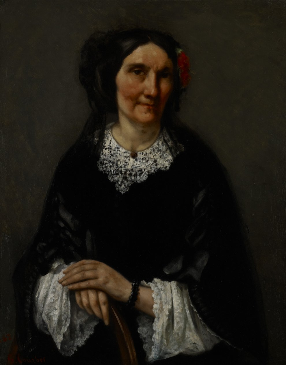 Portret Aniki Psalmon, pani Robin, 1862 autorstwa Gustave Courbet