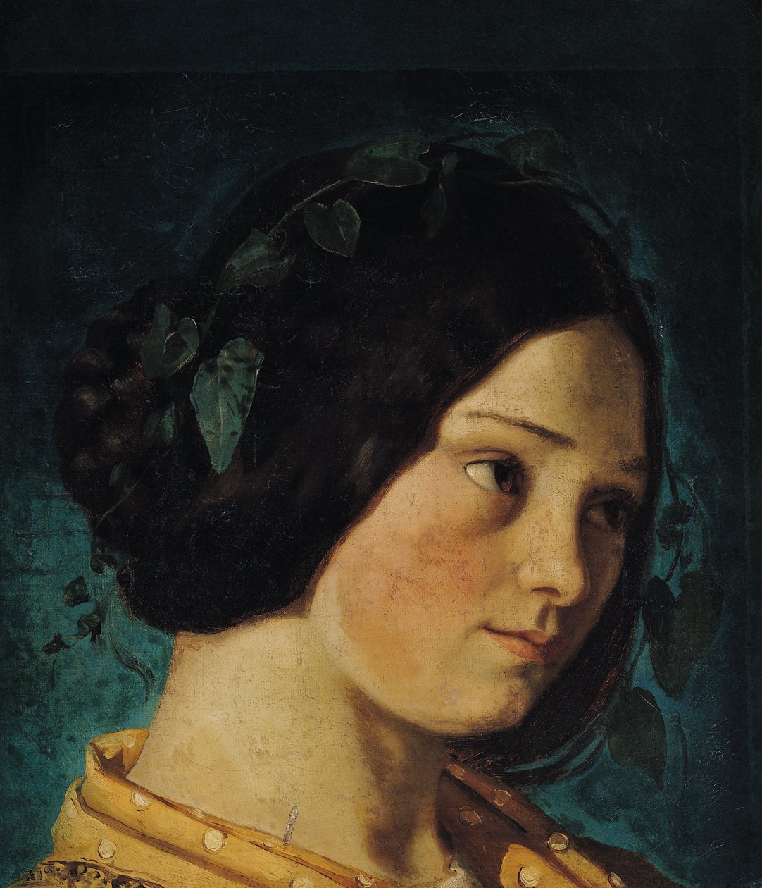 Portret Zelii Courbet, ok. 1842 r. autorstwa Gustave Courbet