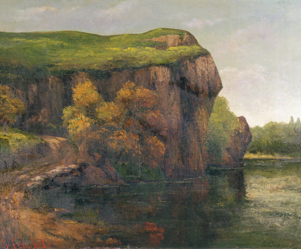 Skaliste klify autorstwa Gustave Courbet