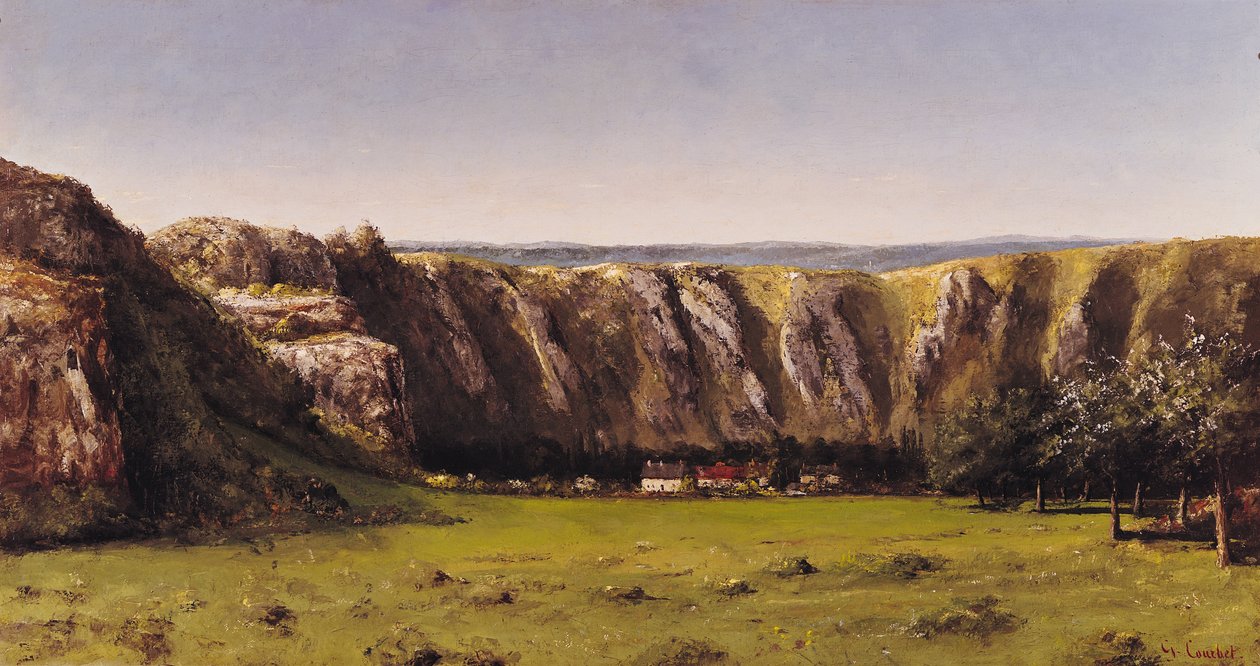 Skalisty krajobraz w pobliżu Flagey autorstwa Gustave Courbet