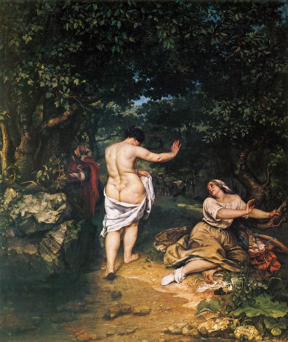 Kąpiący się autorstwa Gustave Courbet
