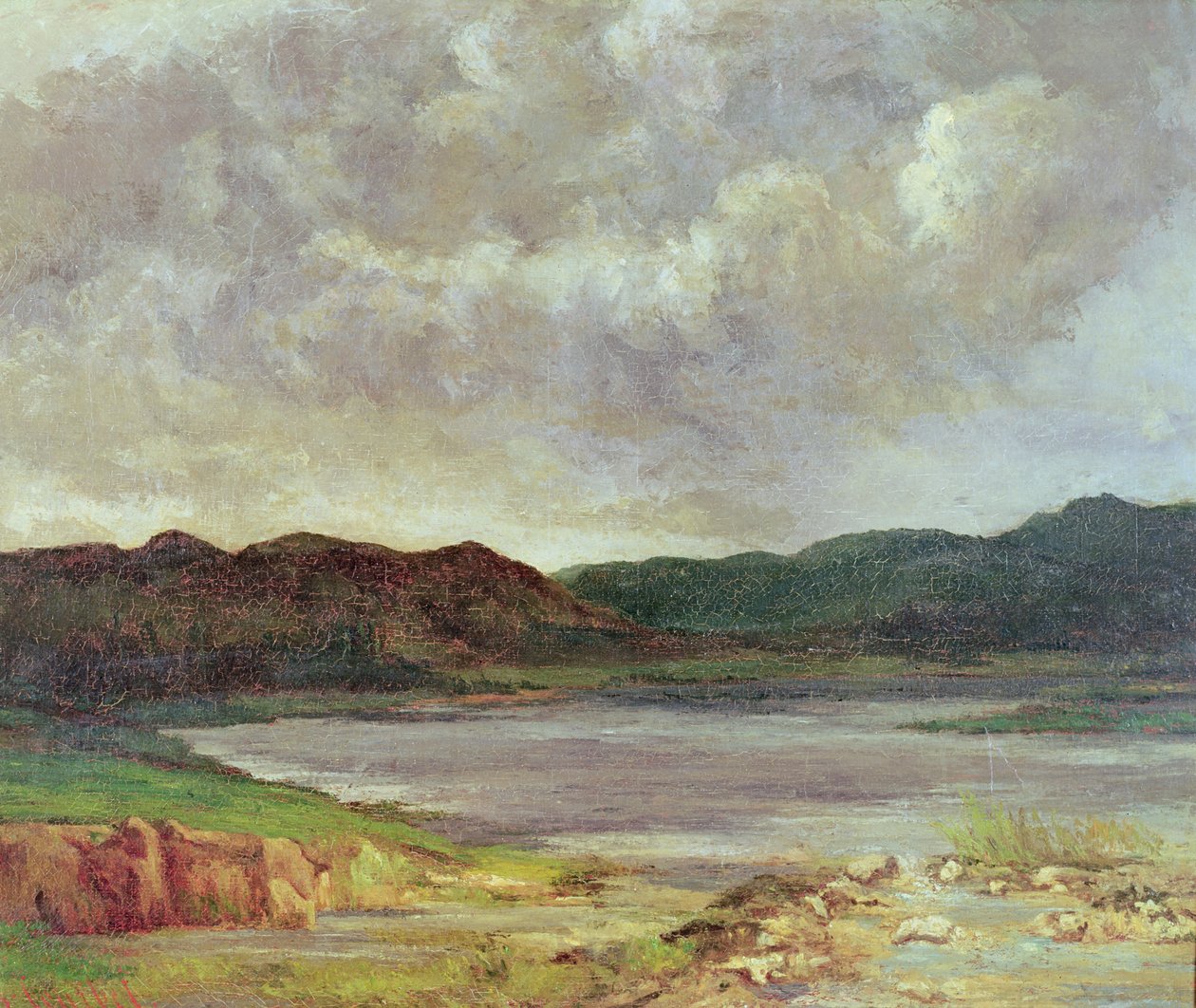 Czarne jezioro, 1872 autorstwa Gustave Courbet