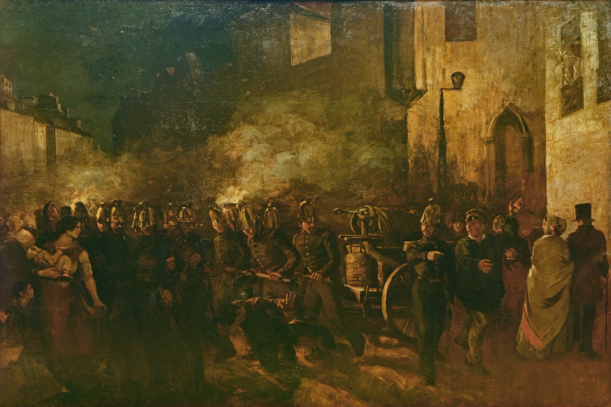 Ogień autorstwa Gustave Courbet
