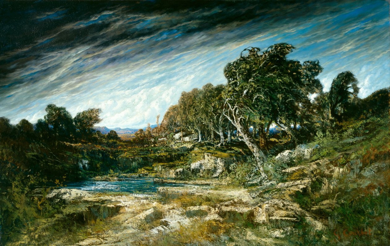 Podmuch wiatru, c.1865 autorstwa Gustave Courbet