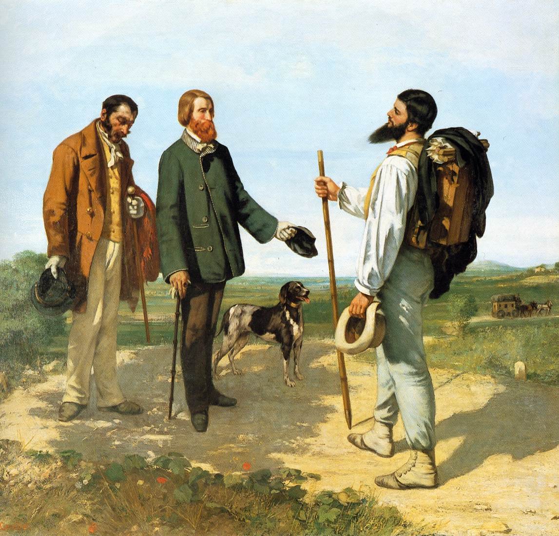 Spotkanie lub Bonjour Monsieur Courbet autorstwa Gustave Courbet