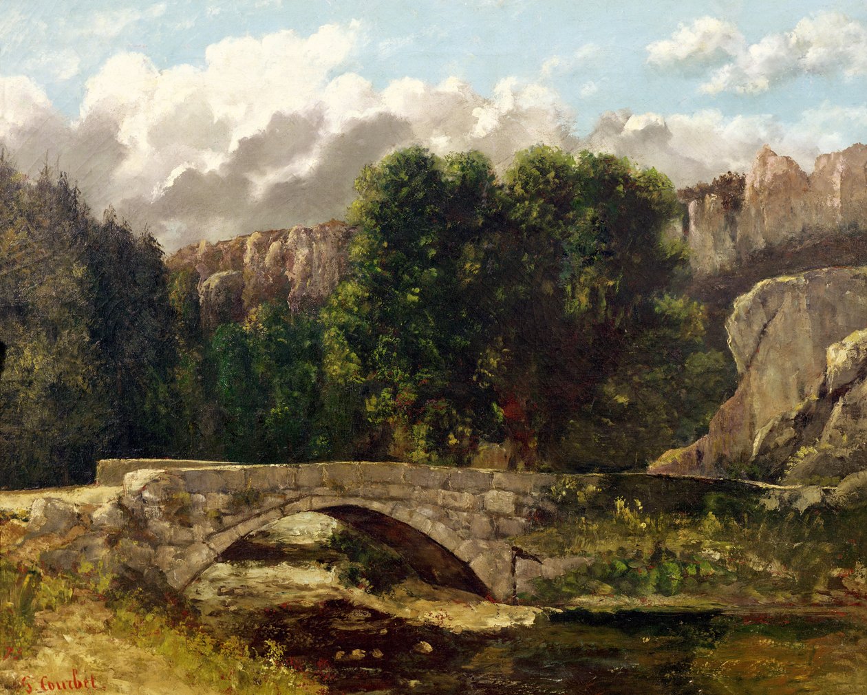 Pont de Fleurie, Szwajcaria, 1873 autorstwa Gustave Courbet