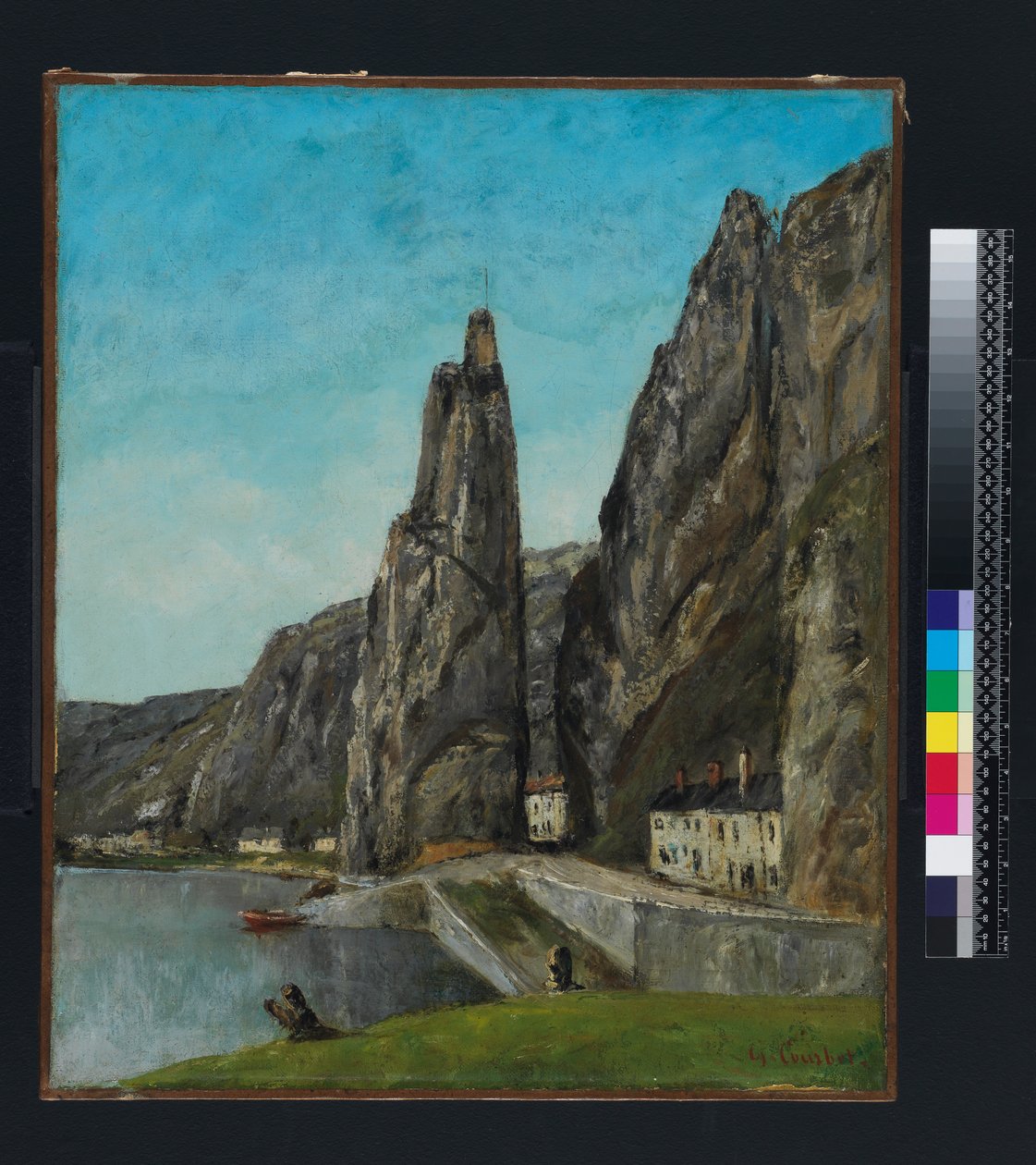 Skała w Bayard, Dinant, Belgia, ok. 1856 r. autorstwa Gustave Courbet