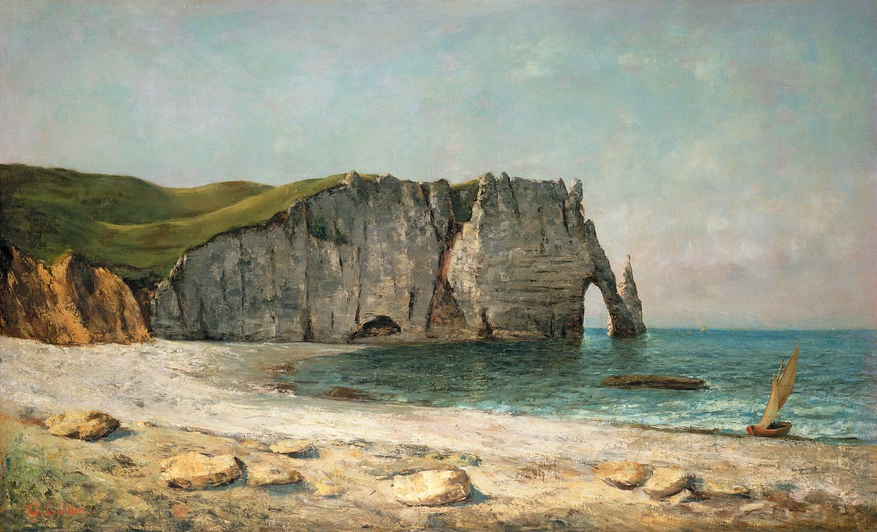 Centrum Badań Morza w Etretat, 1869 autorstwa Gustave Courbet