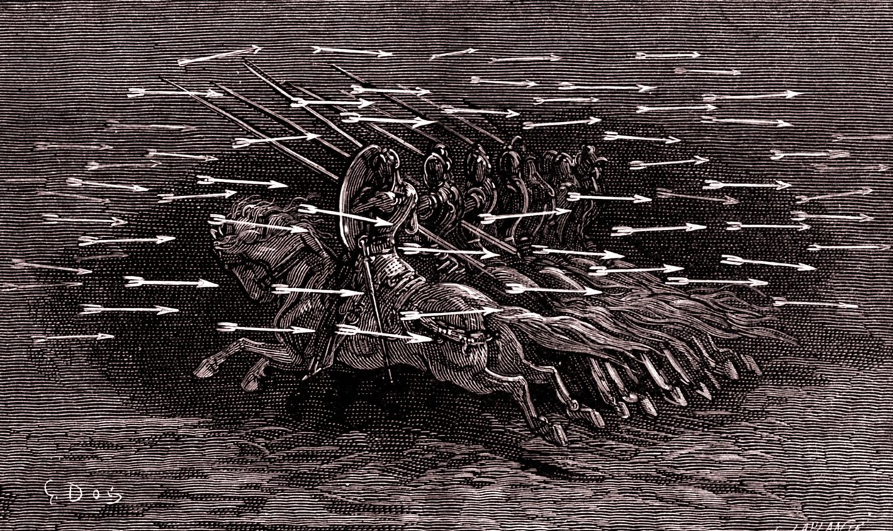 Orlando Furioso autorstwa Ludovico Ariosto autorstwa Gustave Dore