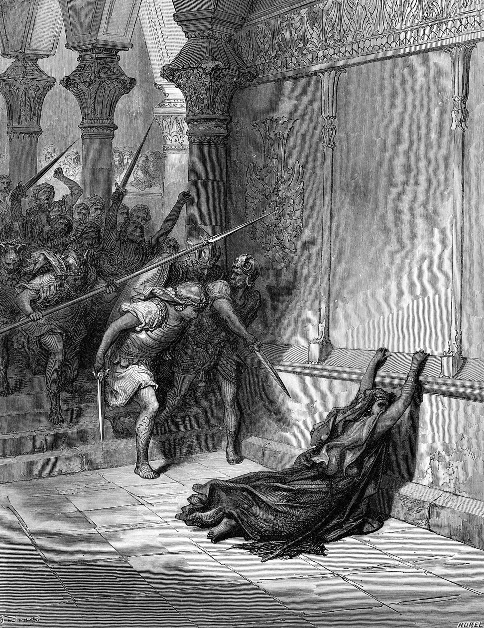 Śmierć Atalii - Biblia autorstwa Gustave Dore