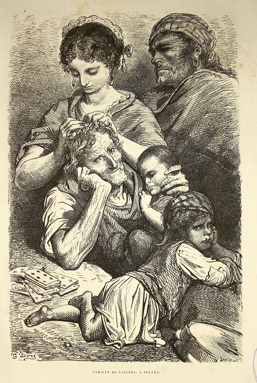 Rodzina cygańska, do Totana autorstwa Gustave Dore