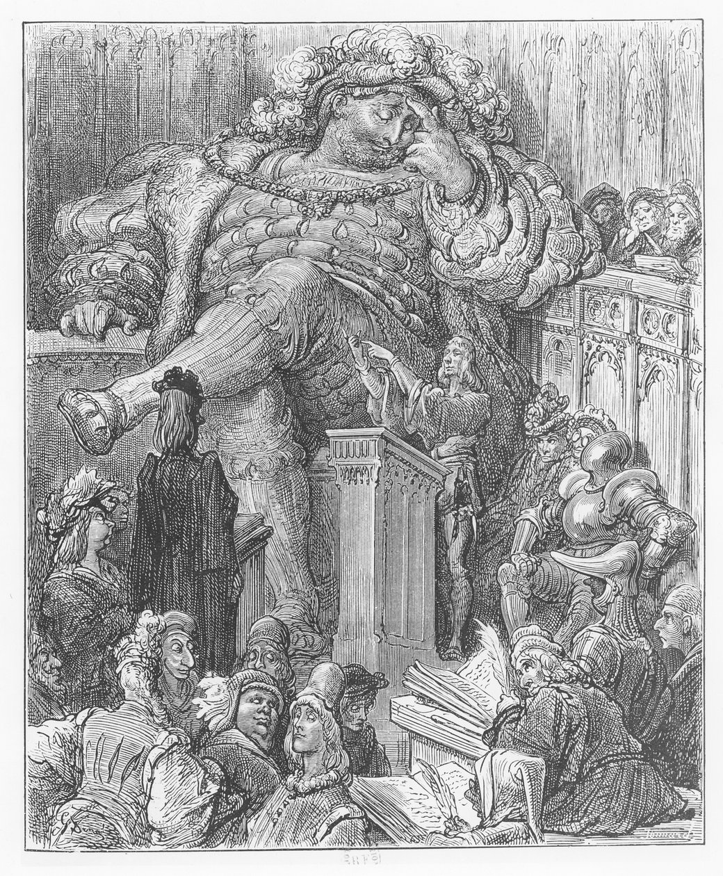 Ilustracja z „Gargantua i Pantagruel”, autorstwa François Rabelais autorstwa Gustave Dore