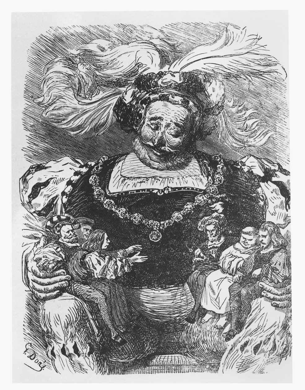 Ilustracja z „Gargantua i Pantagruel”, autorstwa François Rabelais autorstwa Gustave Dore