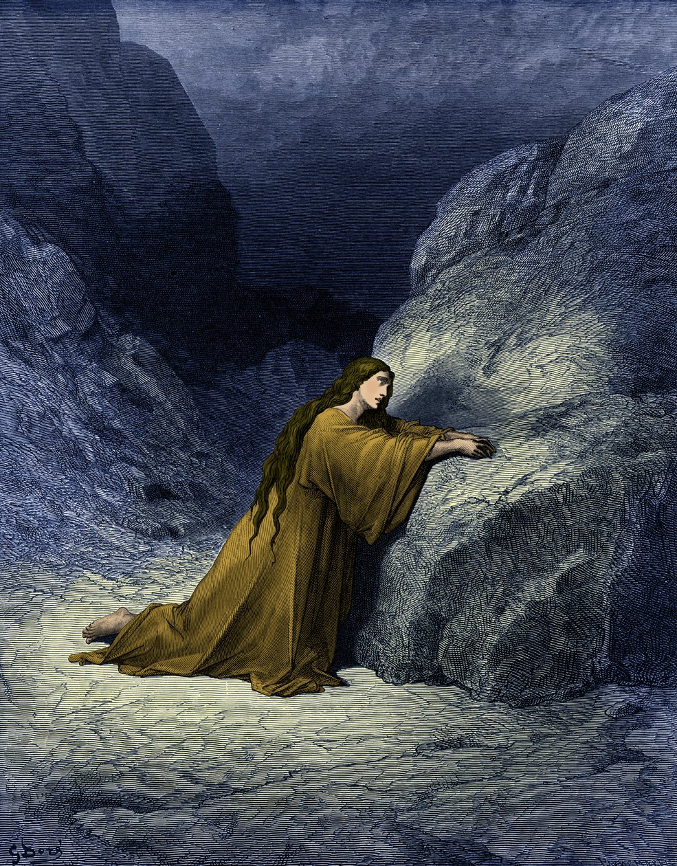 Maria Magdalena, skruszona grzesznica - Biblia autorstwa Gustave Dore
