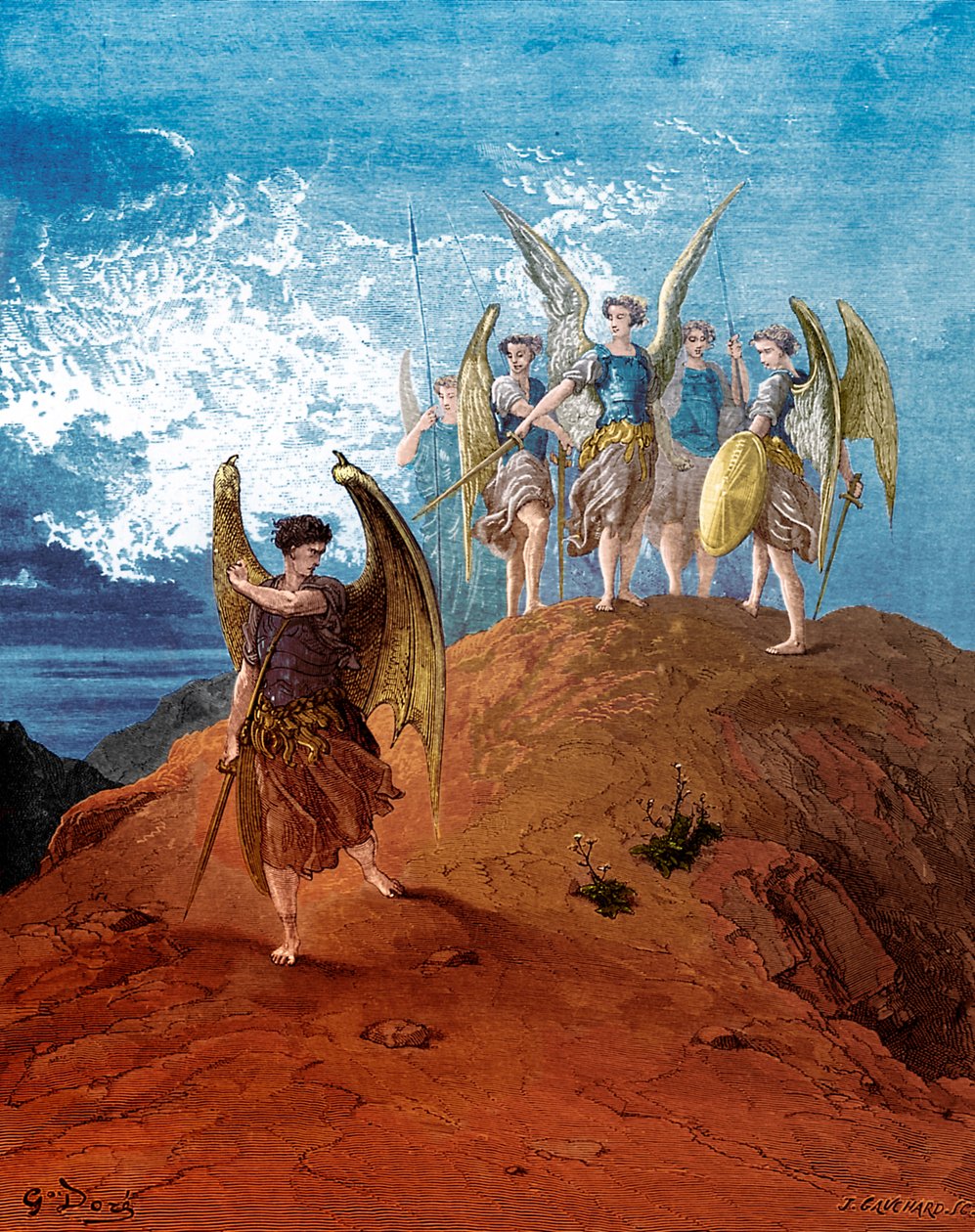 Raj utracony: Szatan został pokonany. autorstwa Gustave Dore
