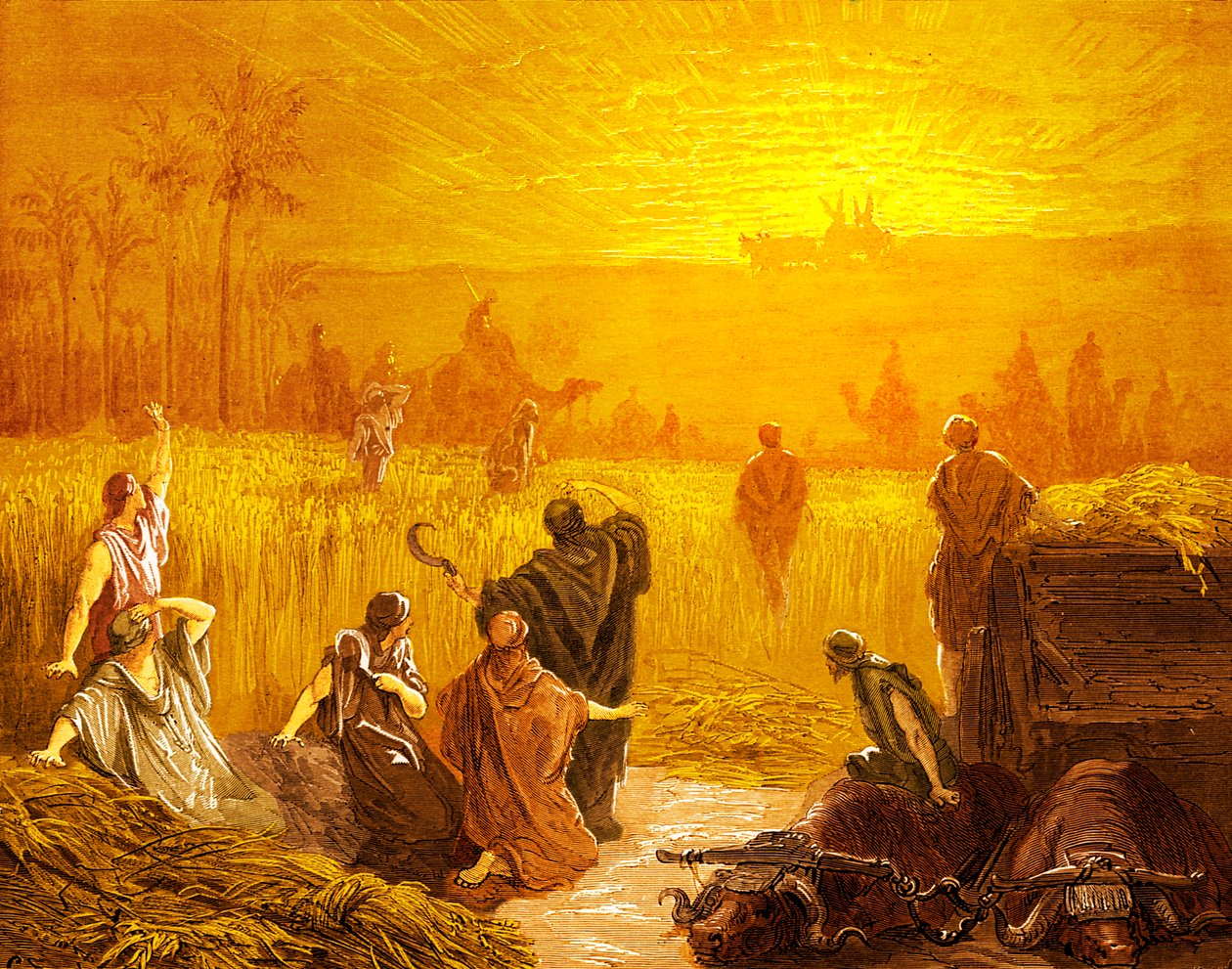 Powrót Arki do Bet Szemesz, autorstwa Doré - Biblia autorstwa Gustave Dore