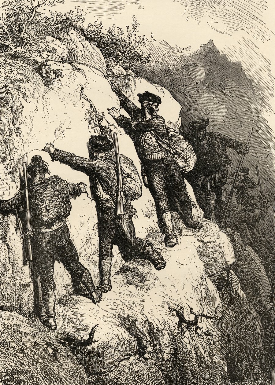Hiszpańscy kontrabandyści, ilustracja z „Spanish Pictures” ks. Samuela Manninga autorstwa Gustave Dore
