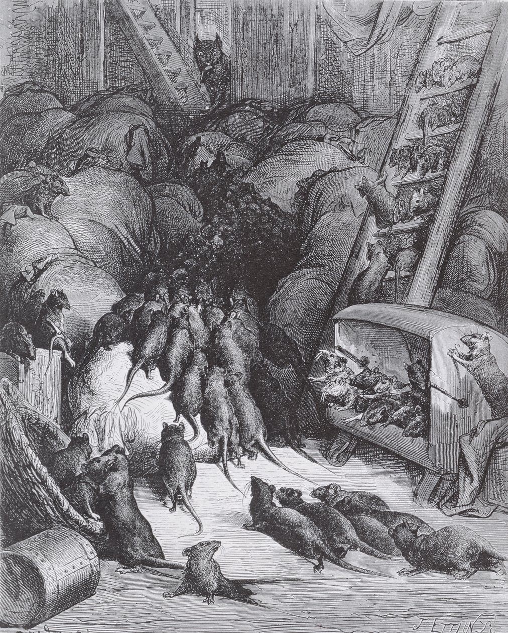 Liga Szczurów, 1868 autorstwa Gustave Dore