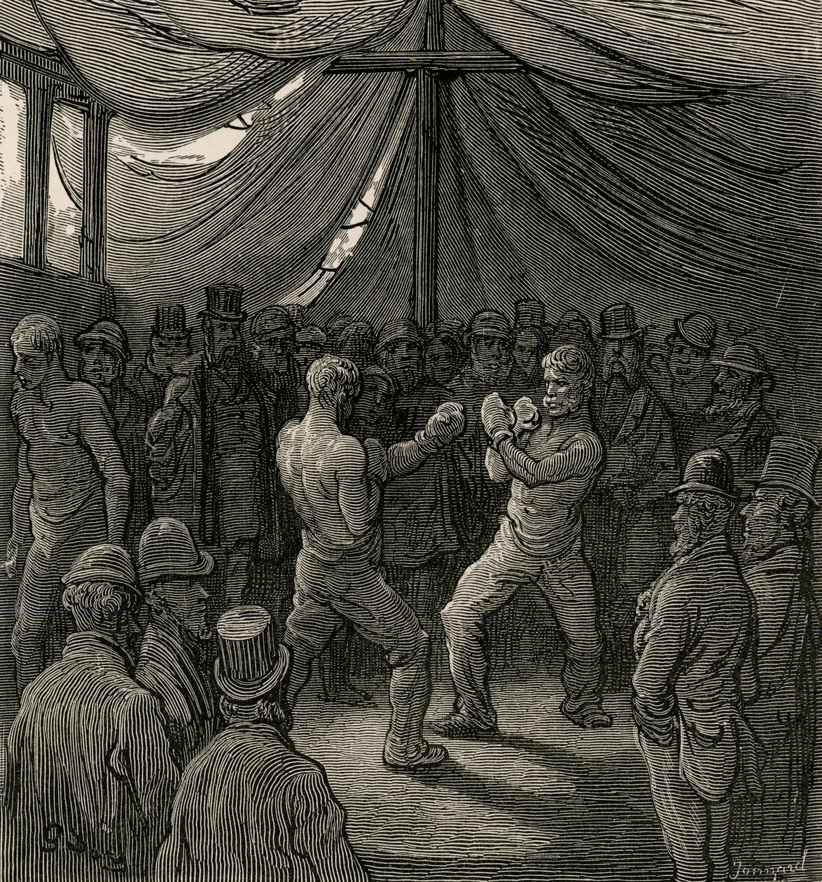 Walka o nagrodę, 1872 autorstwa Gustave Dore