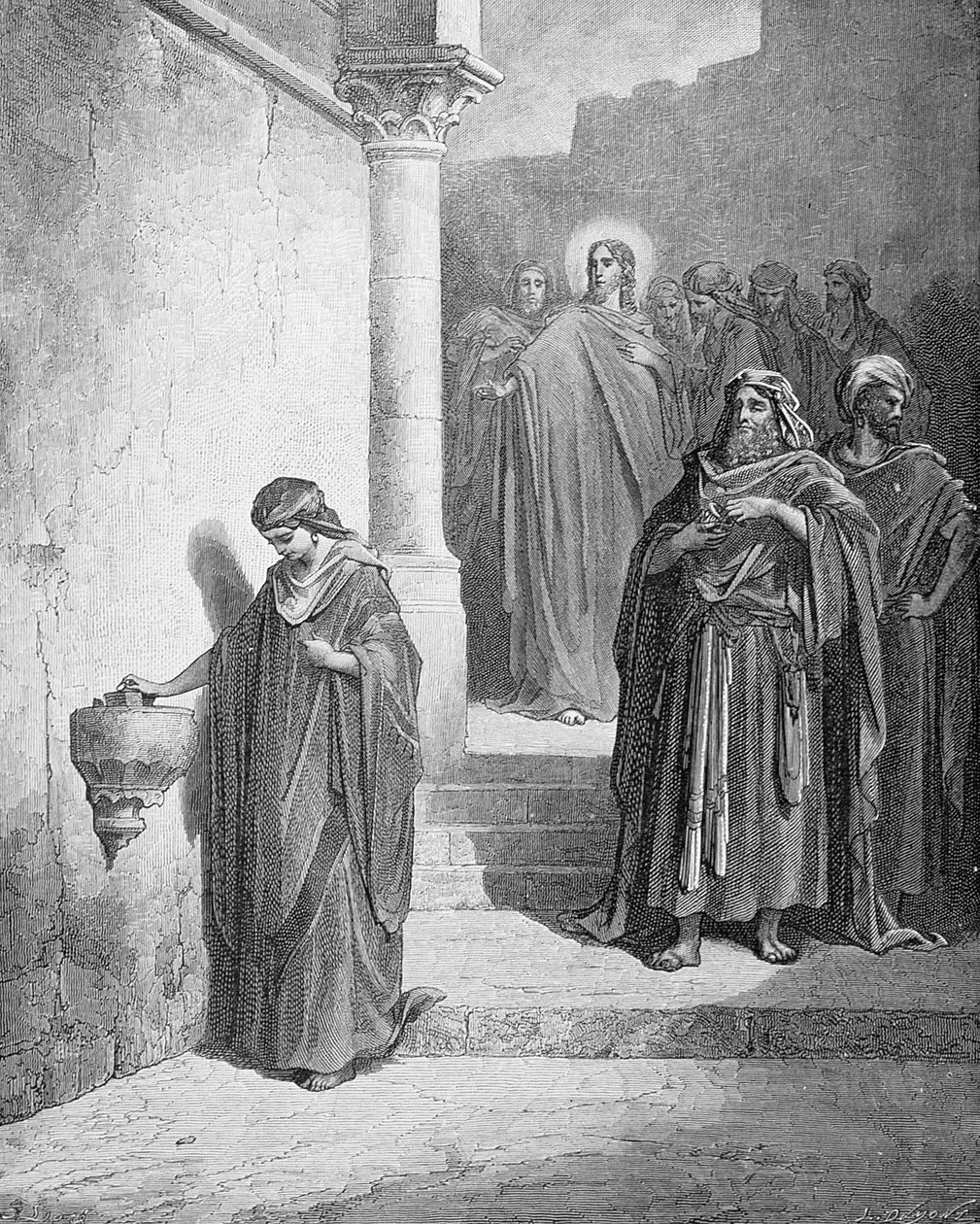 Roztocze wdowy , grawerowane przez L. Dumonta, c.1868 autorstwa Gustave Dore