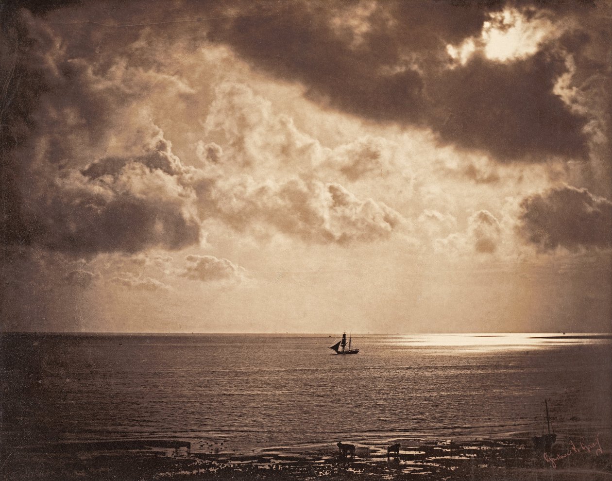 Bryg na wodzie autorstwa Gustave Le Gray