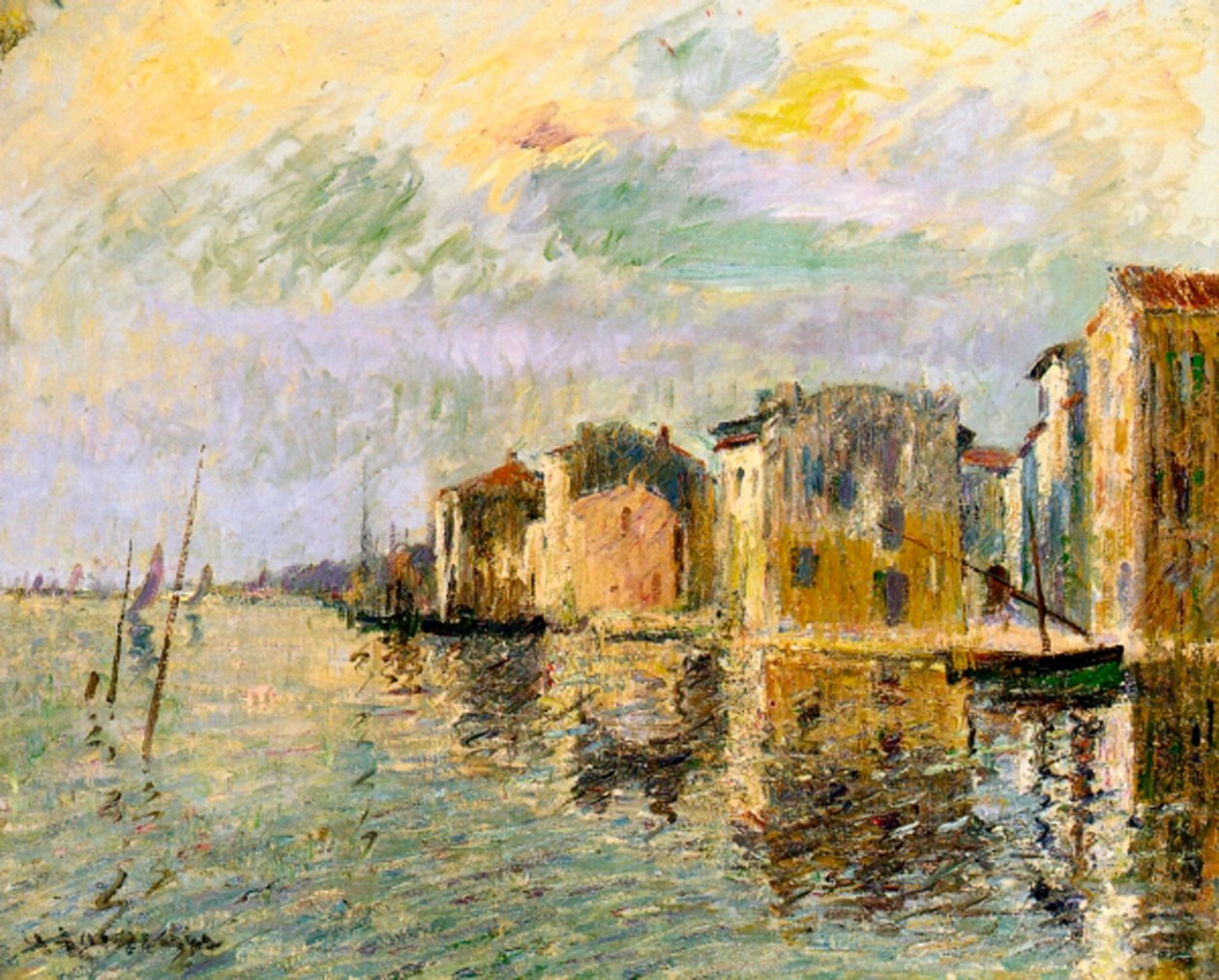 Martigues, południe Francji, ok. 1903 autorstwa Gustave Loiseau