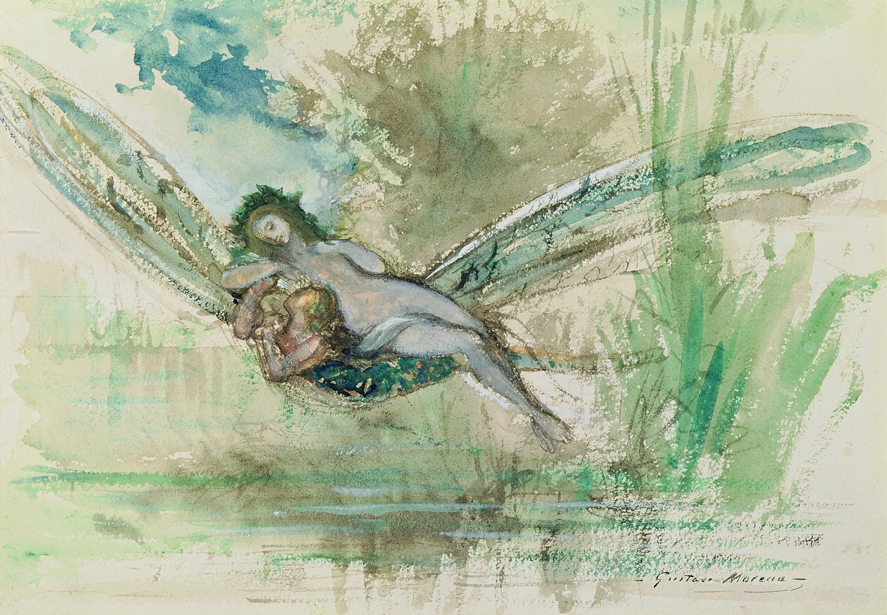Ważka, ok.1884 autorstwa Gustave Moreau