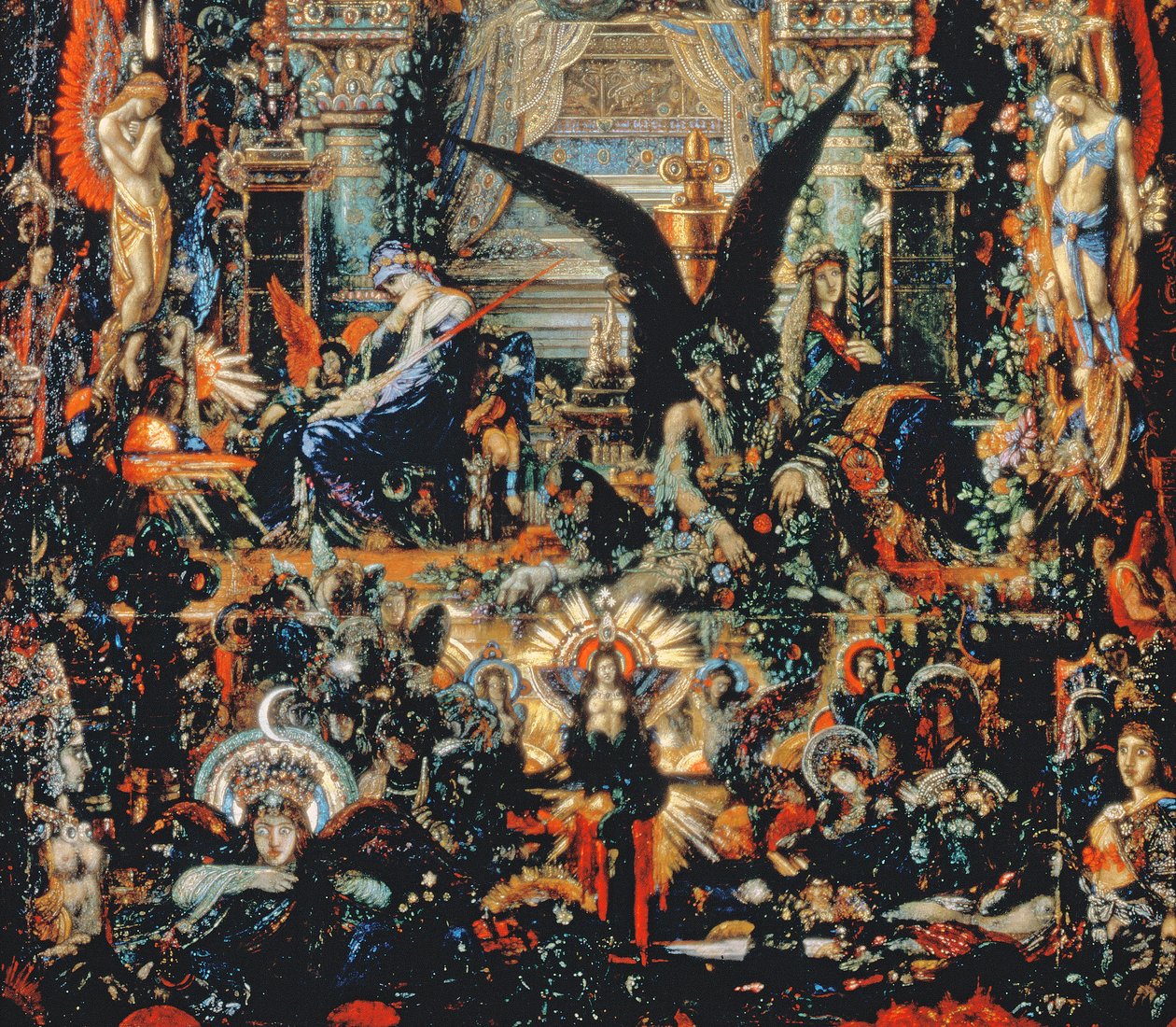 Jowisz i Semele, 1894-95 olej na płótnie, detal z 57305 autorstwa Gustave Moreau
