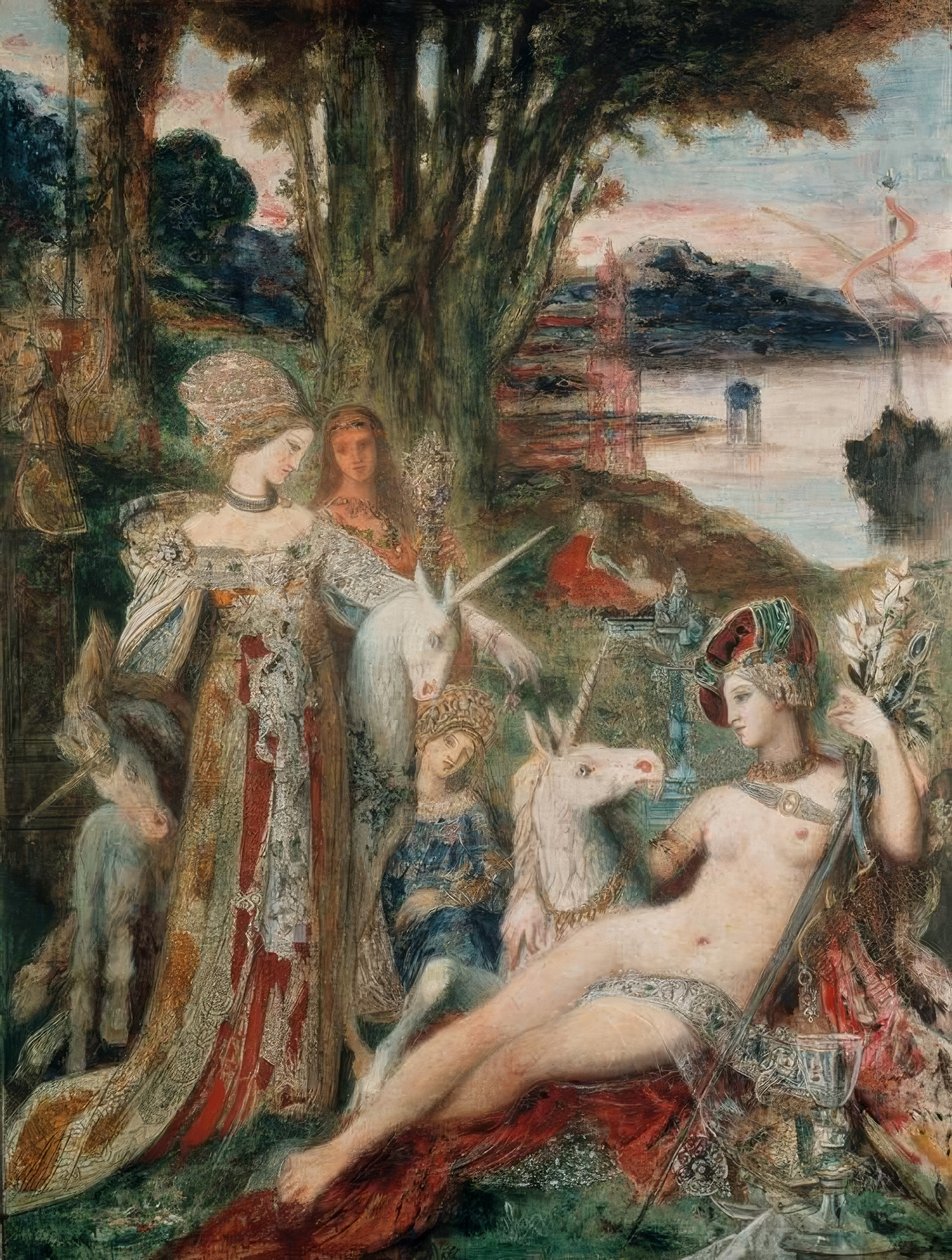 Jednorożce autorstwa Gustave Moreau