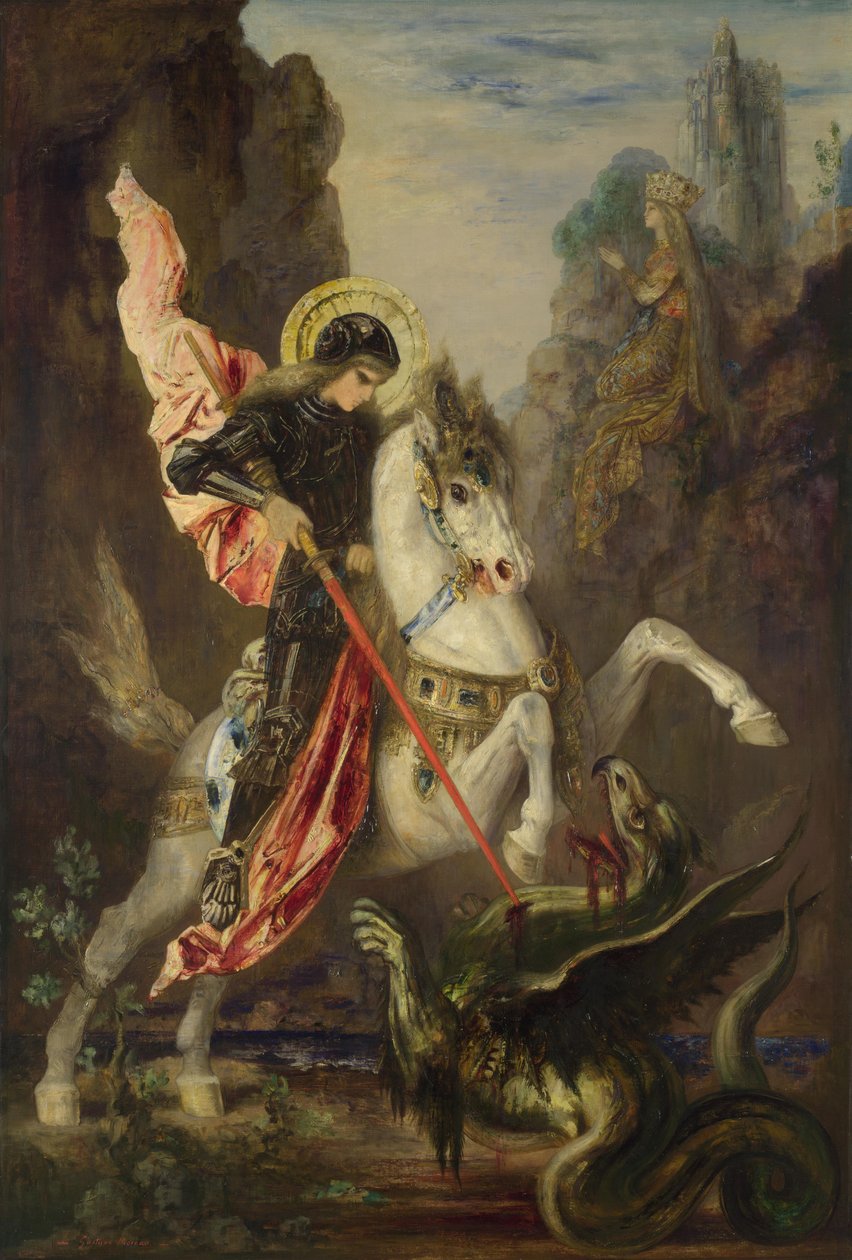 Święty Jerzy i smok autorstwa Gustave Moreau