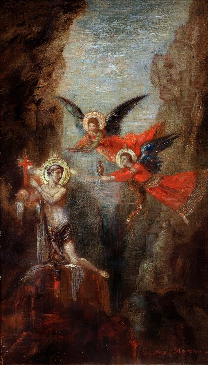 Święty na pustyni autorstwa Gustave Moreau