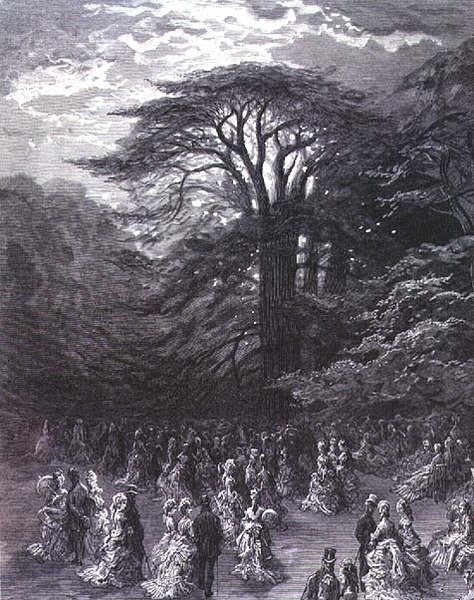 Święto Chiswick, z „Londyn, pielgrzymka”, napisane przez Williama Blancharda Jerrolda (1826-84), sztychowane przez Stephane Pannemakera (1847-1930), wyd. 1872 (grawerowanie) autorstwa Gustave (after) Dore