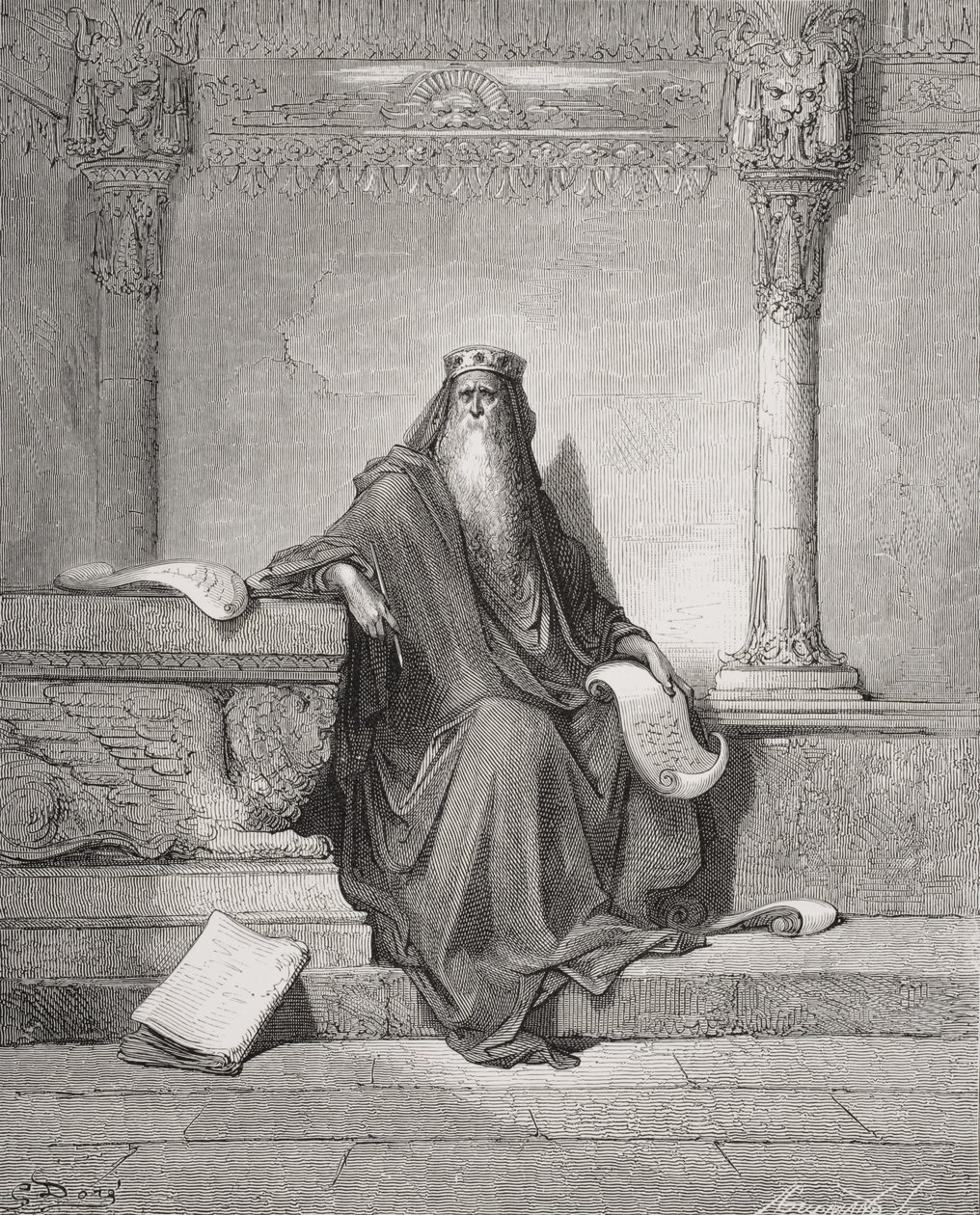 Salomon, ilustracja z "The Holy Bible" Dore
