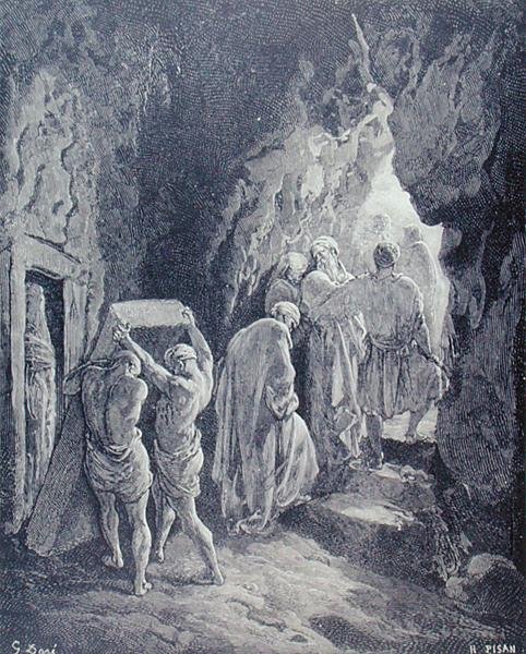 Pogrzeb Sary, ryty przez Heliodore Josepha Pisana (1822-90) c.1868 (grafika) autorstwa Gustave (after) Dore