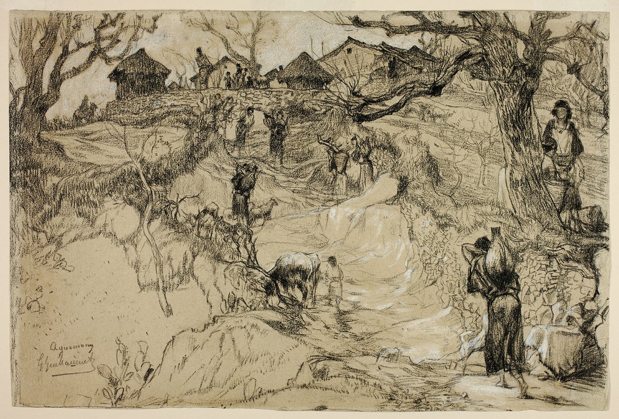 Aquemoun, Algieria autorstwa Gustave Achille Guillaumet