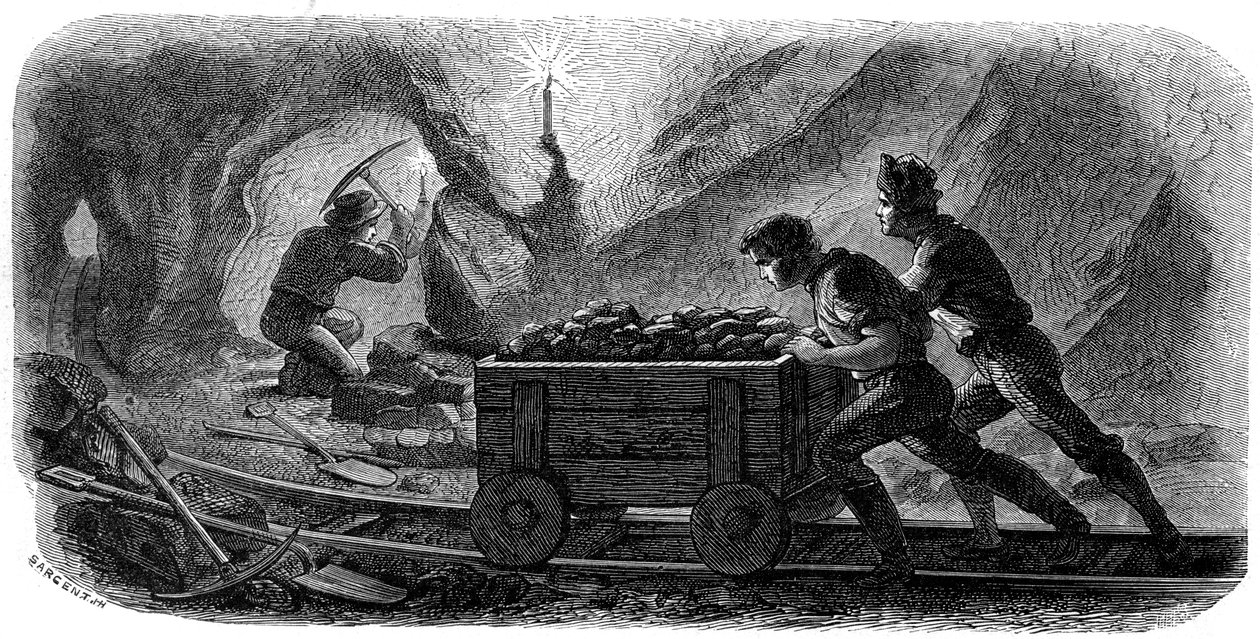 Górnictwo kwarcu, Kalifornia, 1859. autorstwa Gustave Adolphe Chassevent Bacques