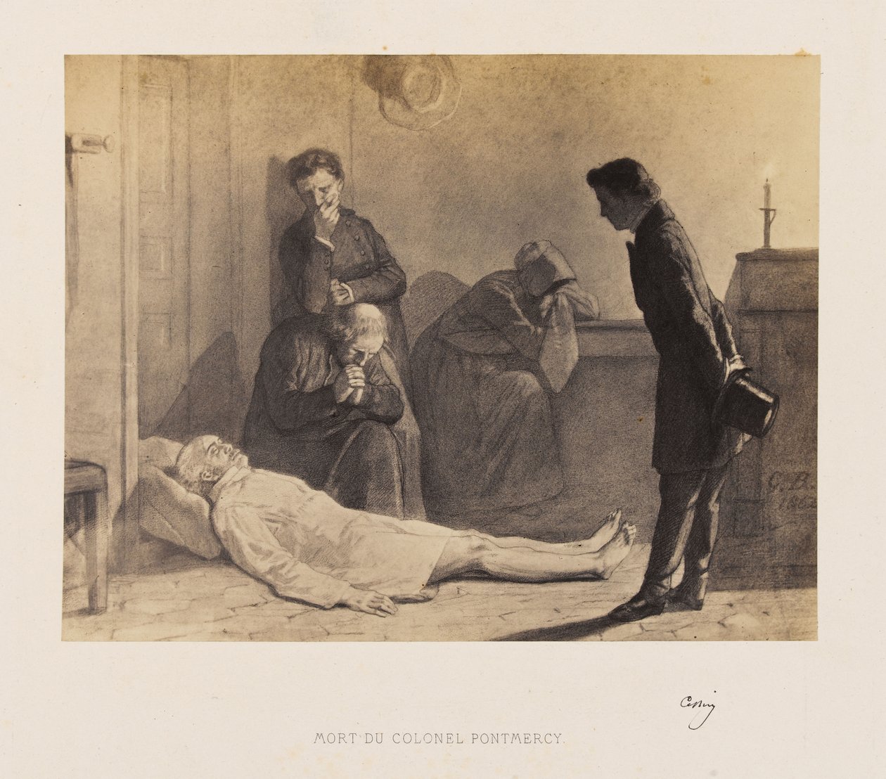 Gustave Brion - Śmierć pułkownika Pontmercy