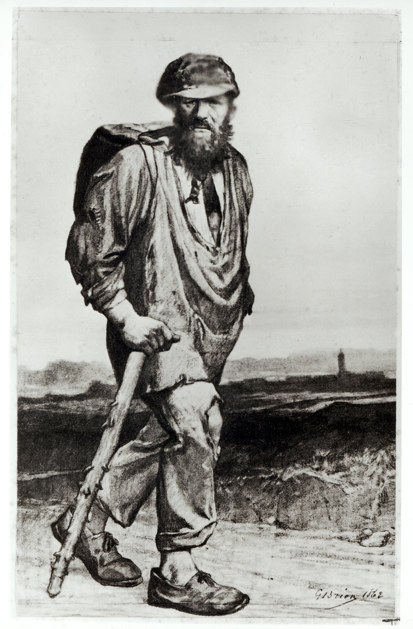 Jean Valjean, ilustracja z „Nędzników” Victora Hugo (1802–85) 1862 autorstwa Gustave Brion