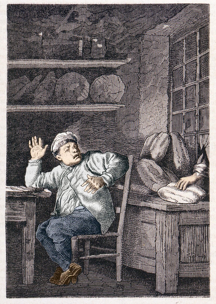 Le vol de Jean Valjean - w "Nędznikach" Victora Hugo, il. przez Briona, wyd. Hetzel i Lacroix autorstwa Gustave Brion